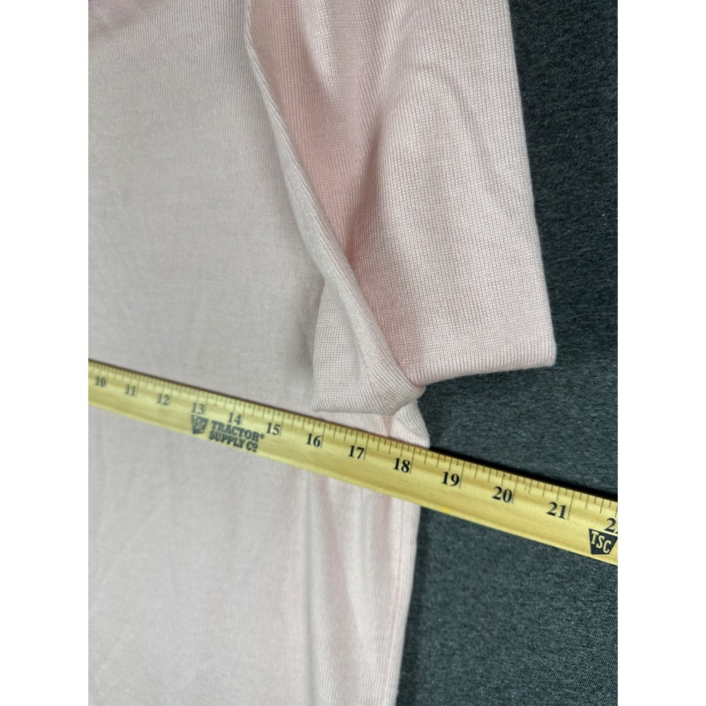 Talbots Womens Pink Pure Merino Wool Sweater Size M minimalist Chic Old money - Picture 7 of 8